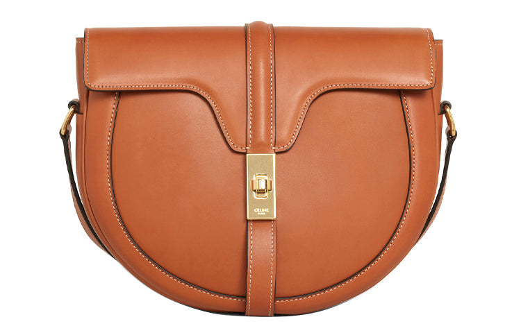 CELINE Besace16 Calfskin Handbag Shoulder Bag Women's Tawny