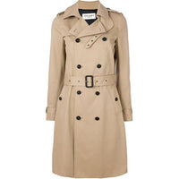 SAINT LAURENT Double-Breasted Belted Trench Coat