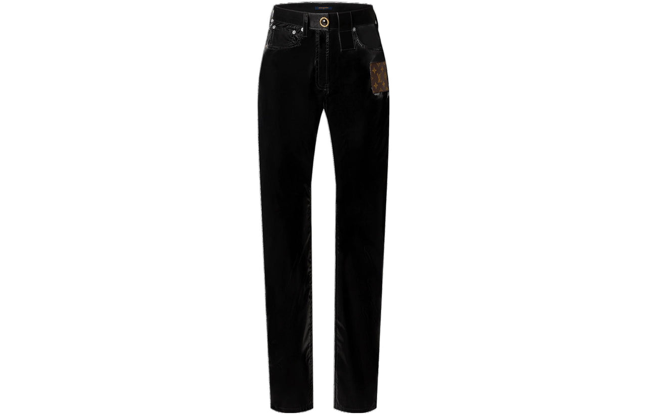 LOUIS VUITTON Monogram Patch Stretch Nylon Pants