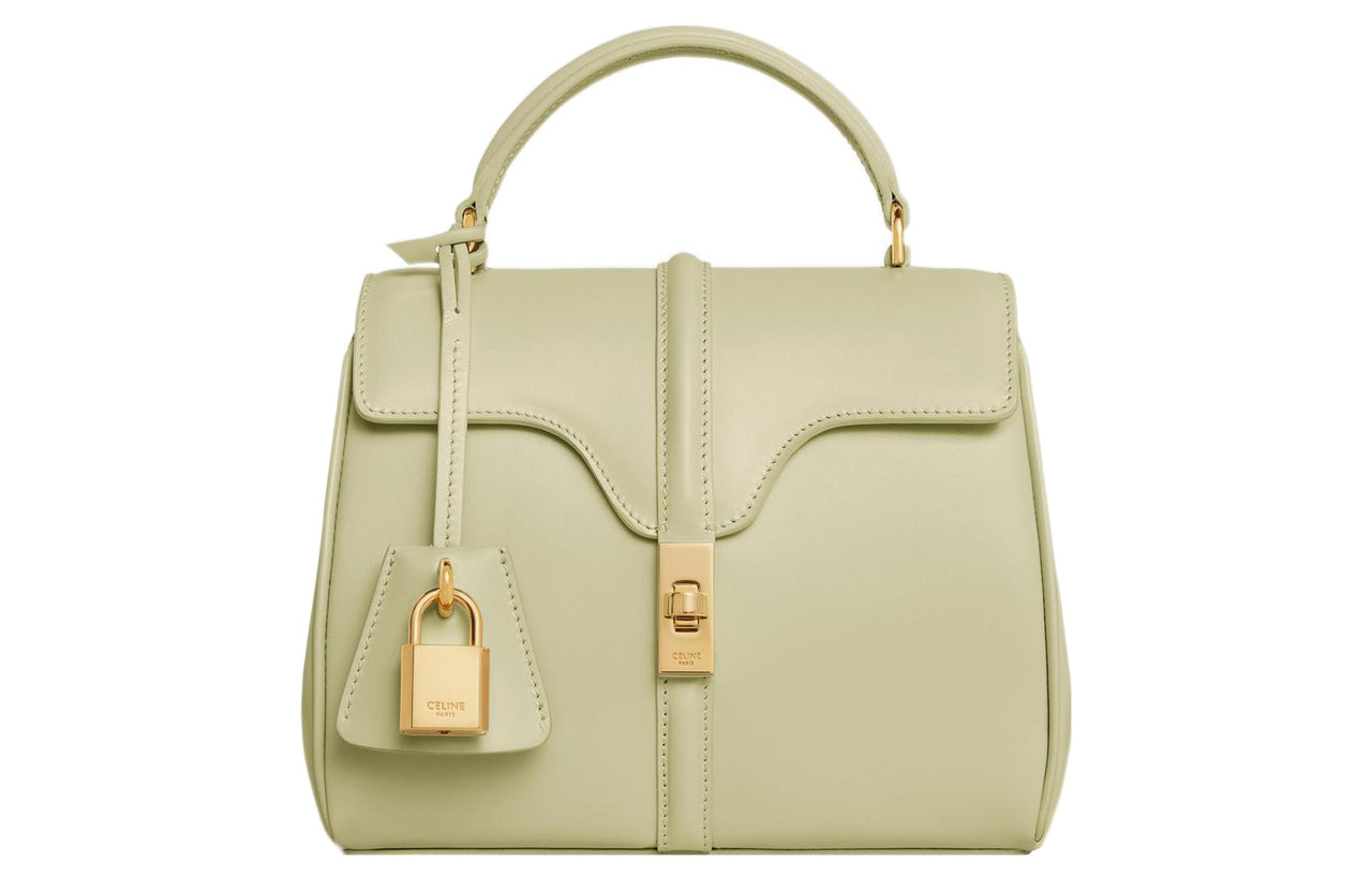 CELINE Calfskin Shoulder Bag Crossbody Bag Handbag Mini Women's Apple Green