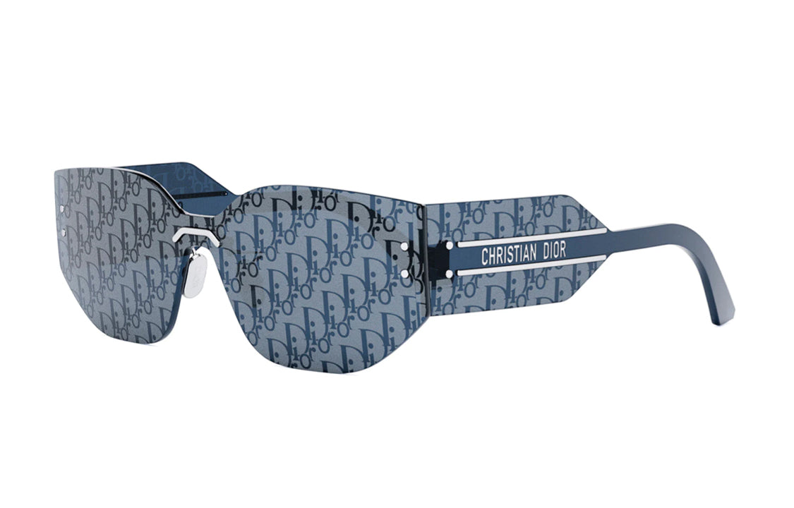 DIOR Acetate Irregular Shape Sunglasses Women's Blue