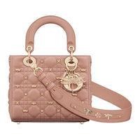 DIOR Lady Dior Lambskin Lady Dior Bag, Shoulder Bag, Crossbody Bag, Handbag Small Size Women's Rose Pink