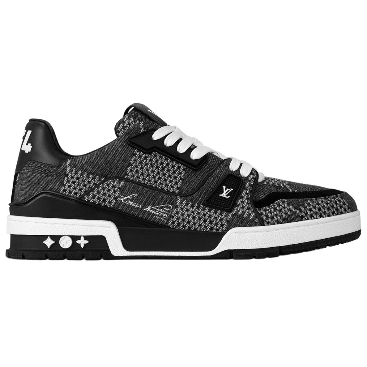 LOUIS VUITTON Lv Trainer Black Damier 3D Denim