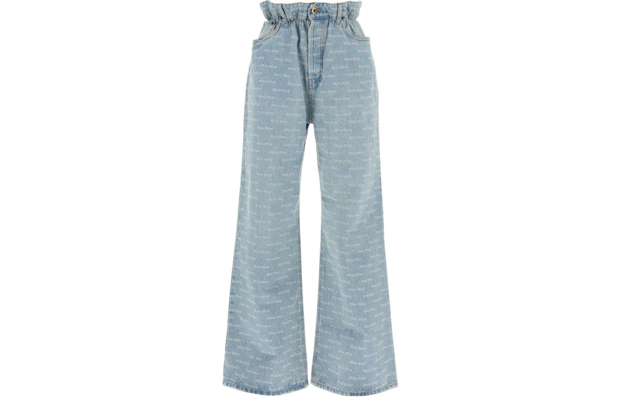 MIU MIU SS24 Jeans Women's Light Blue