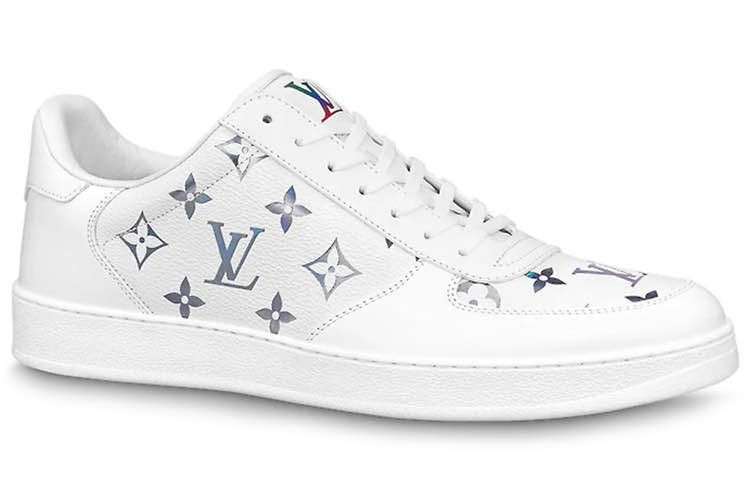 LOUIS VUITTON Rivoli Monogram Low Top Stylish Skateboarding Shoes Men's White