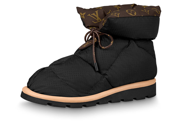 LOUIS VUITTON Pillow Comfort Ankle Boots 'Black With Brown' Women's