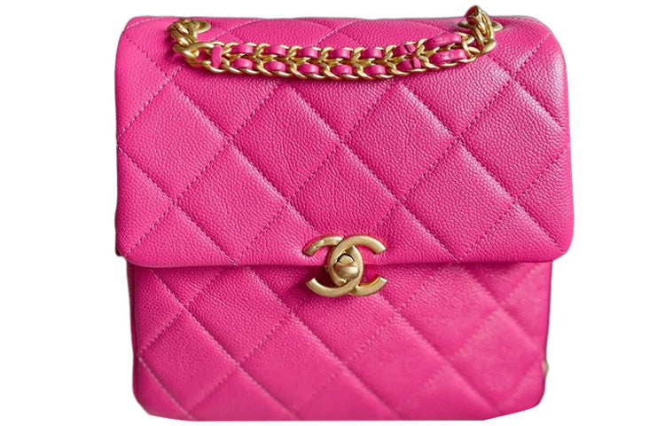 CHANEL Calfskin Backpack Women's Pink