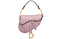 DIOR Saddle Grained Calfskin Saddle Bag Shoulder Bag Crossbody Bag Handbag Mystery Mini Women's Vintage Pink