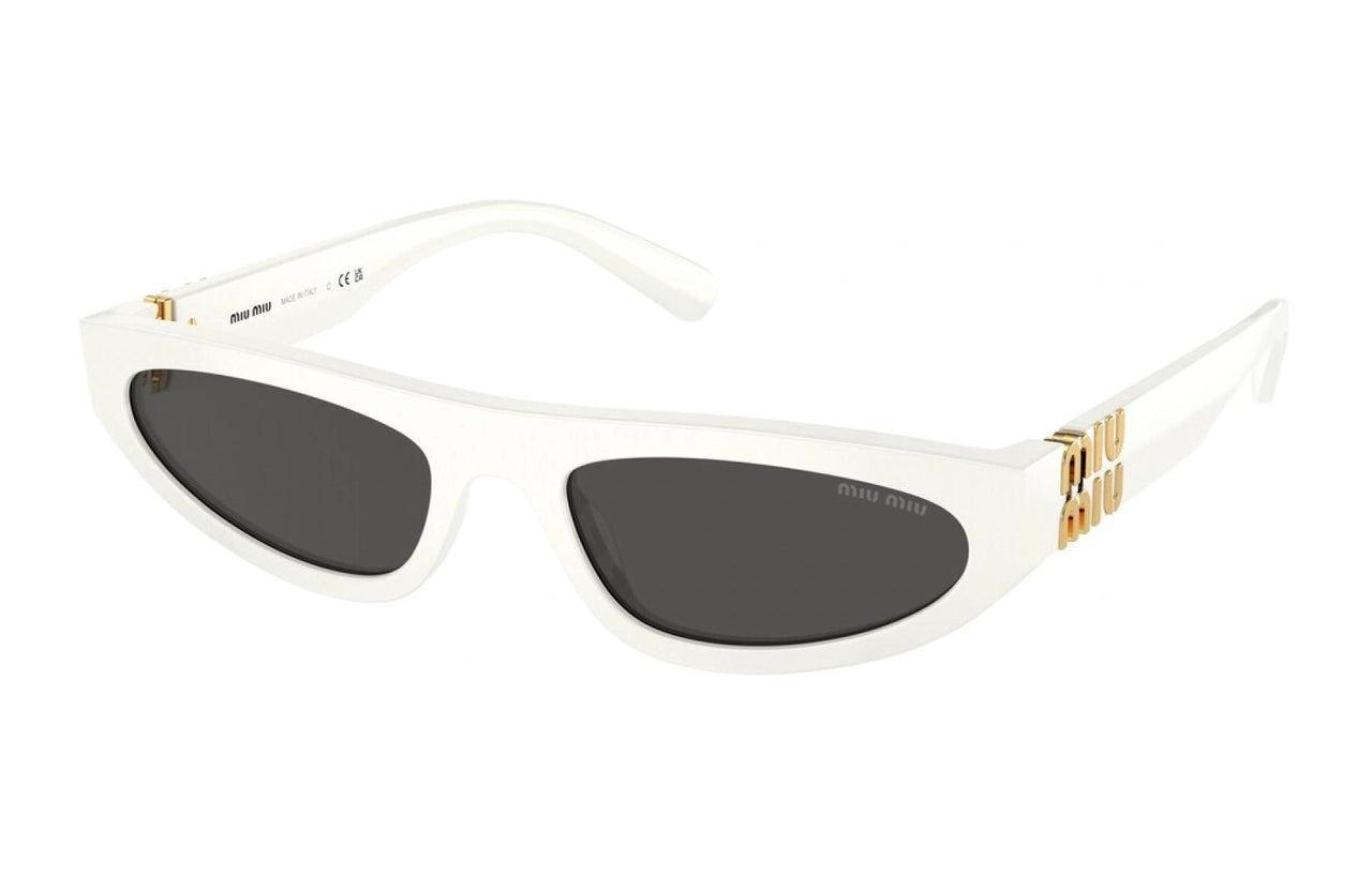 MIU MIU Acetate Irregular Shape Sunglasses Men's White