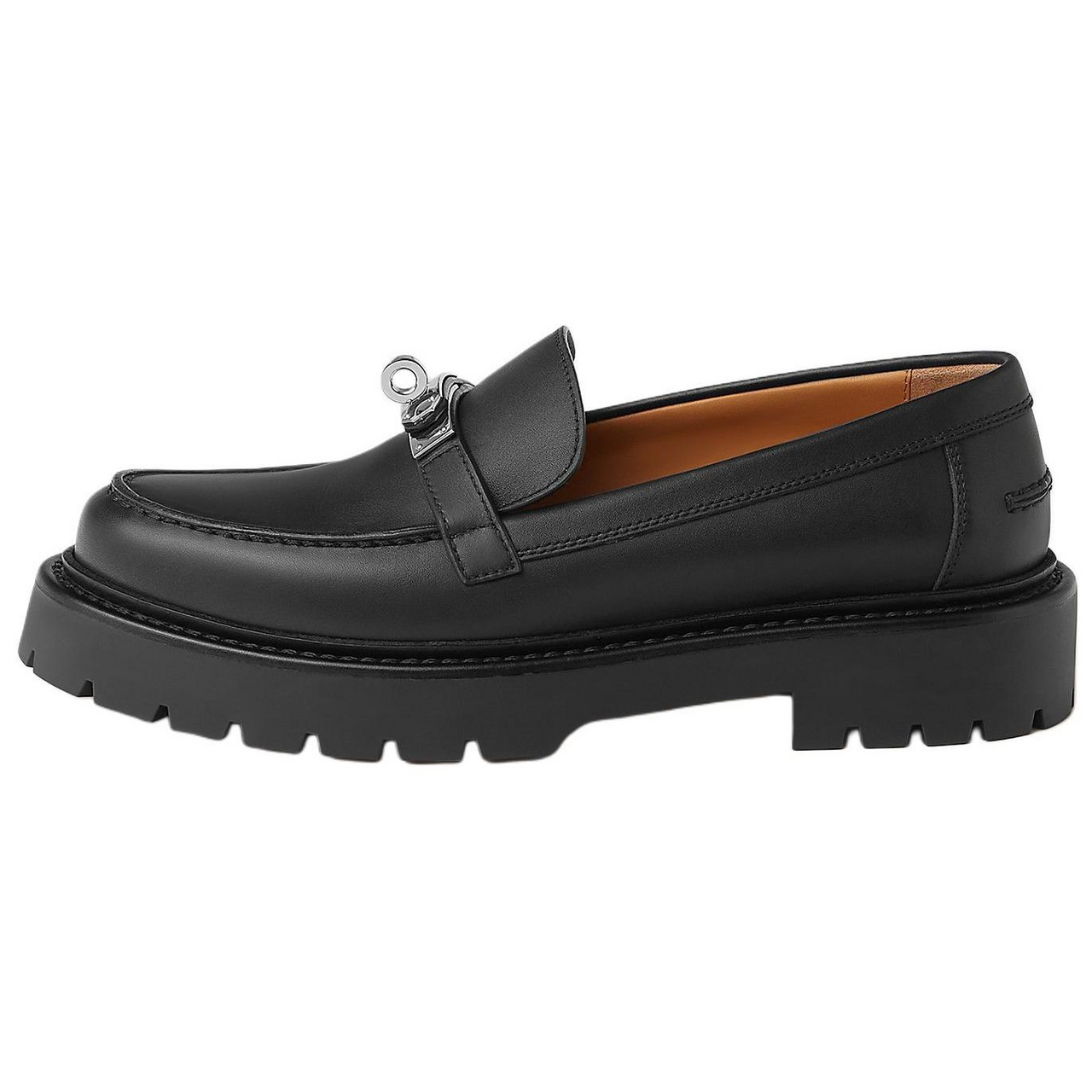 HERMES Icone Loafers Women's Black
