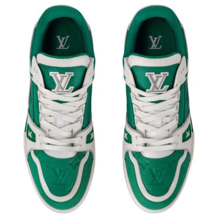 LOUIS VUITTON Trainer Low-Top Skateboard Shoes Men's Green