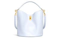 CELINE Smooth Cow Leather Bucket Bags One Shoulder Handbag Crossbody Bag Women's Pearl Light Blue