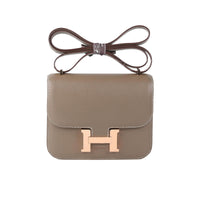 HERMES Constance Epsom Leather Shoulder Bag Crossbody Bag Mini Women's 18 Etoupe Elephant Gray