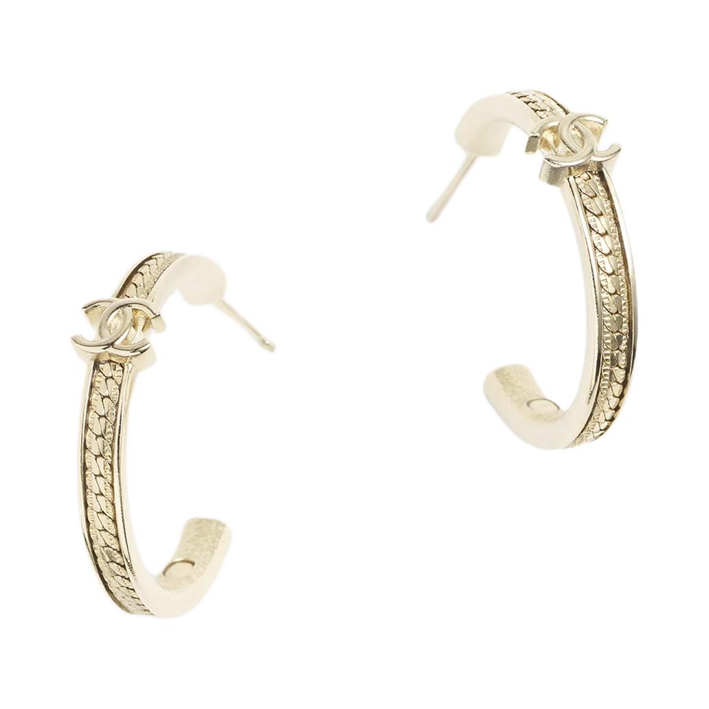 CHANEL Metal Earrings Women's Gold