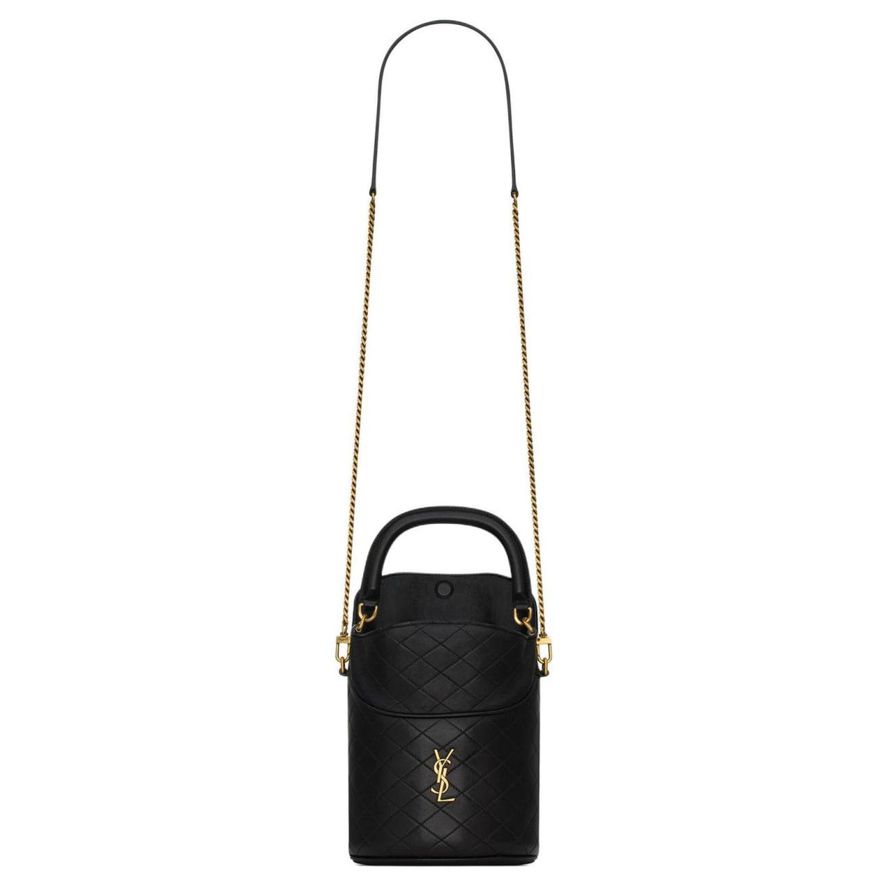 SAINT LAURENT Sheepskin Handbag Women's Black