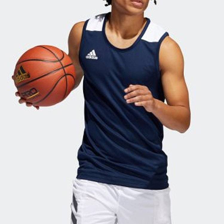adidas C365 Jrsy Basketball Sports Vest Navy Blue White DY7374