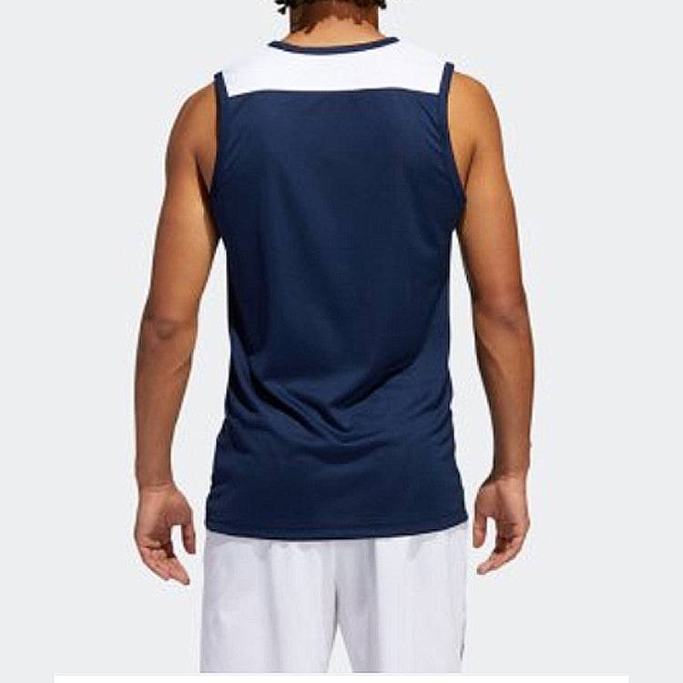 adidas C365 Jrsy Basketball Sports Vest Navy Blue White DY7374