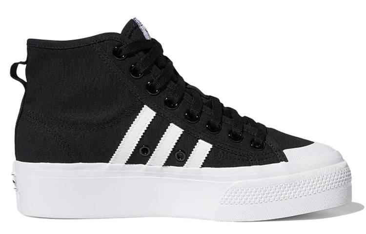 (WMNS) adidas Nizza Platform Mid 'Core Black White' FY2783