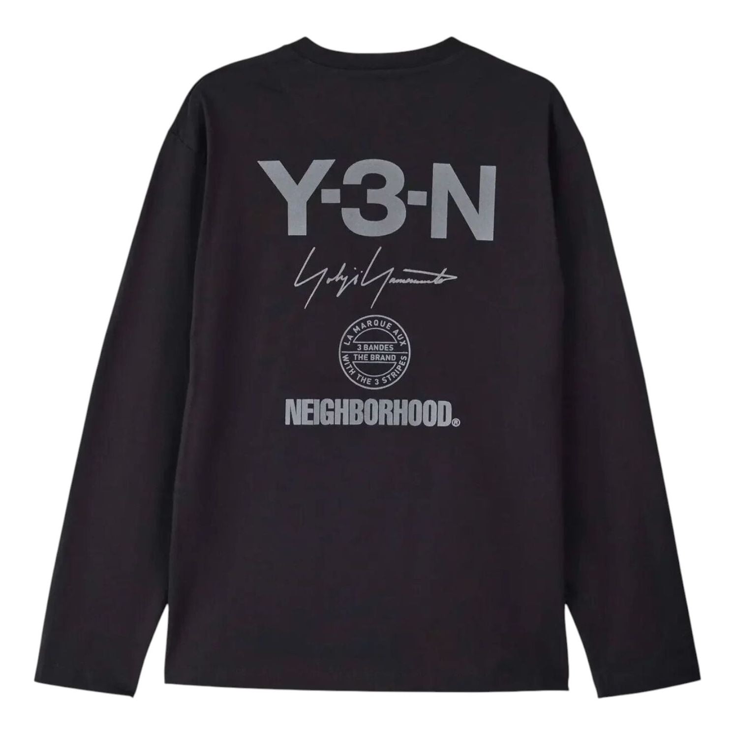 adidas Y-3 x Neighborhood Logo Long-Sleeved Relaxed T-Shirt 'Black' JW7001