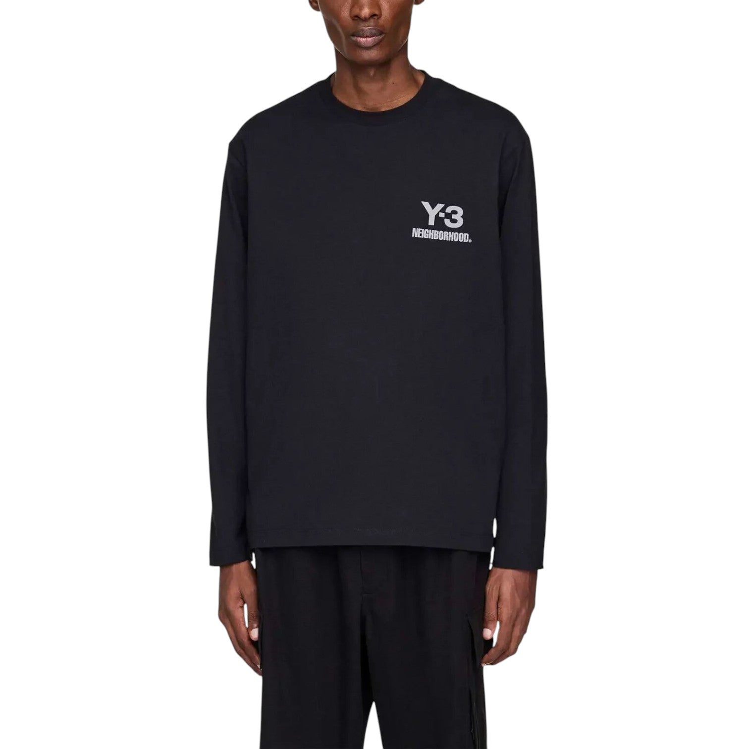 adidas Y-3 x Neighborhood Logo Long-Sleeved Relaxed T-Shirt 'Black' JW7001