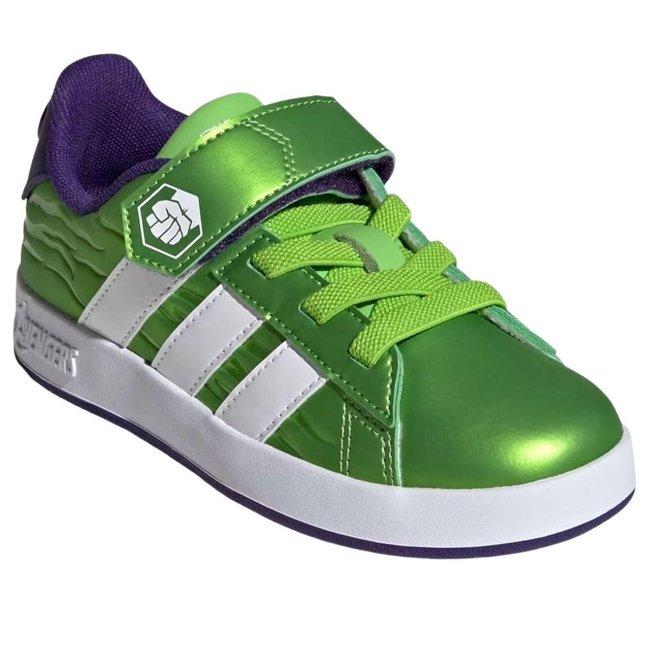 (PS) adidas x Marvel Avengers Grand Court 'Semi Solar Green Cloud White Collegiate Purple' HP3607