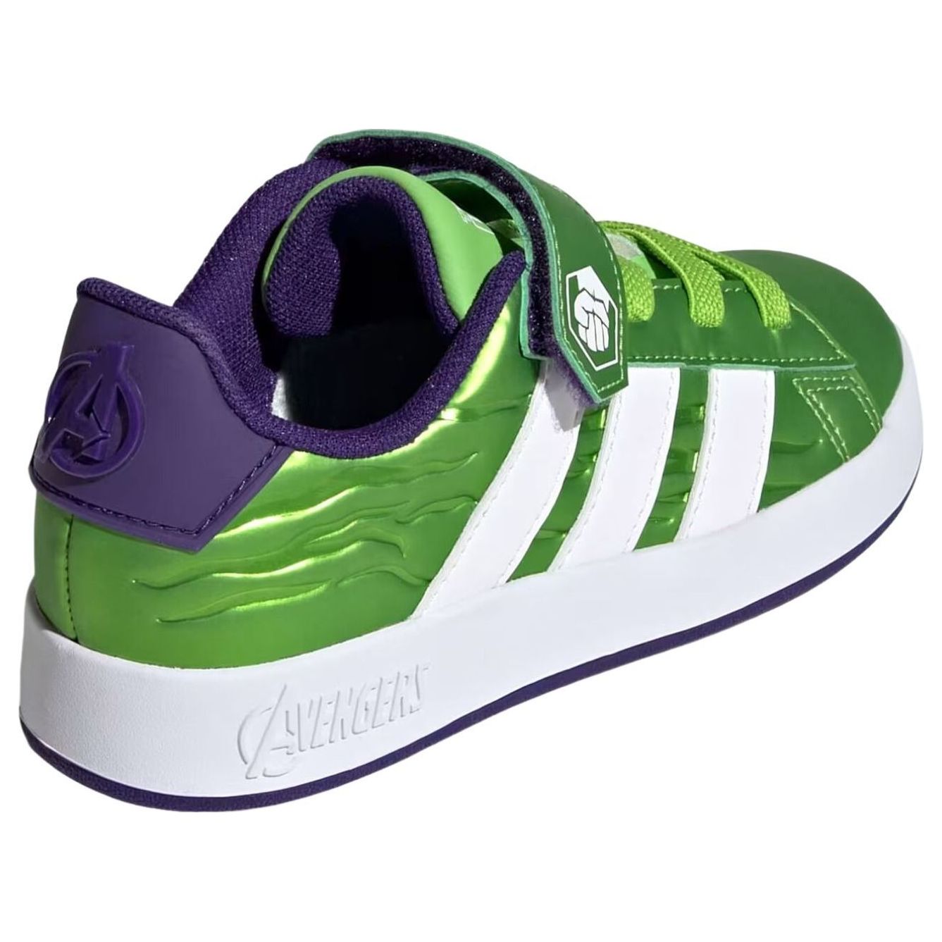 (PS) adidas x Marvel Avengers Grand Court 'Semi Solar Green Cloud White Collegiate Purple' HP3607