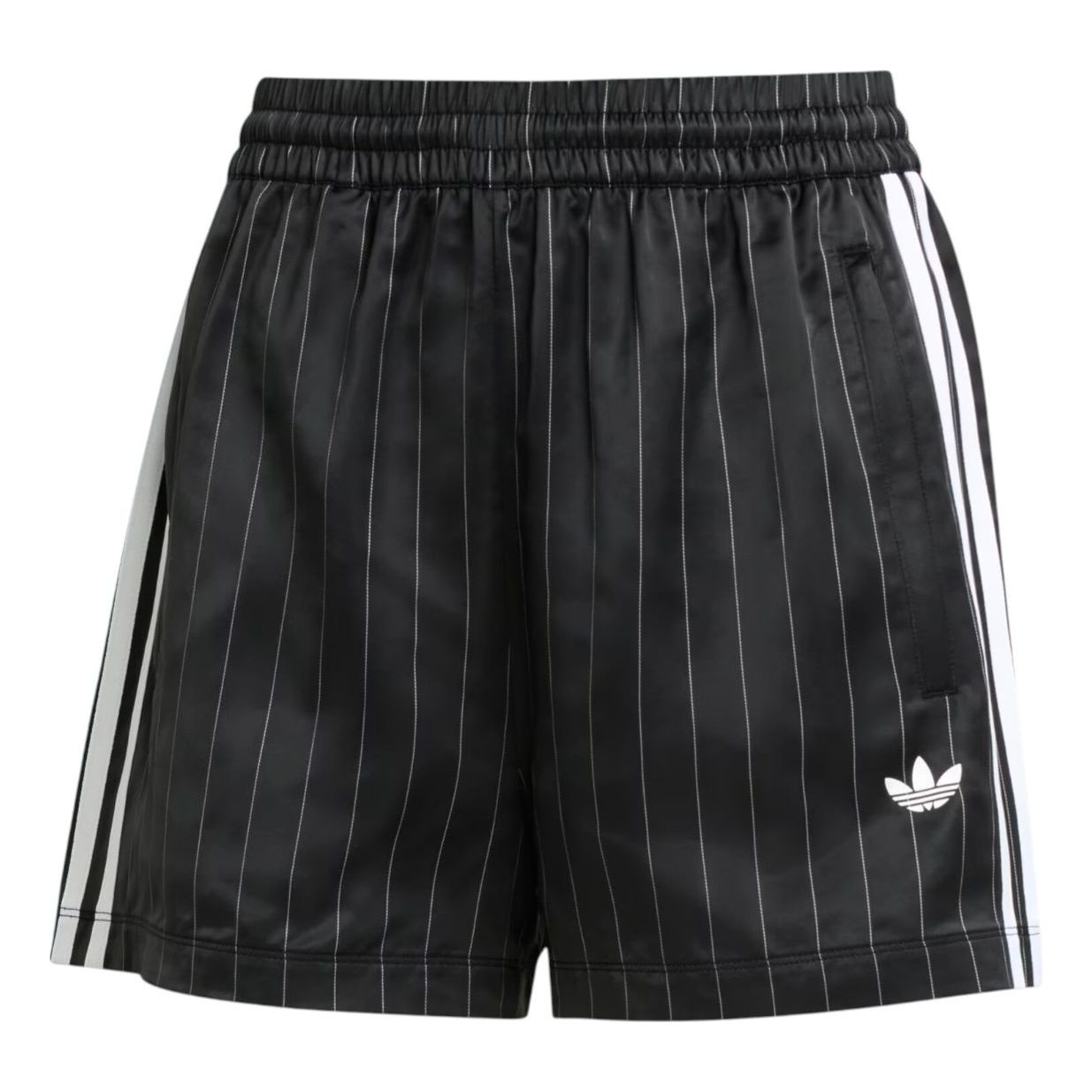 (WMNS) adidas Pinstripe Satin Shorts 'Black' KD2283