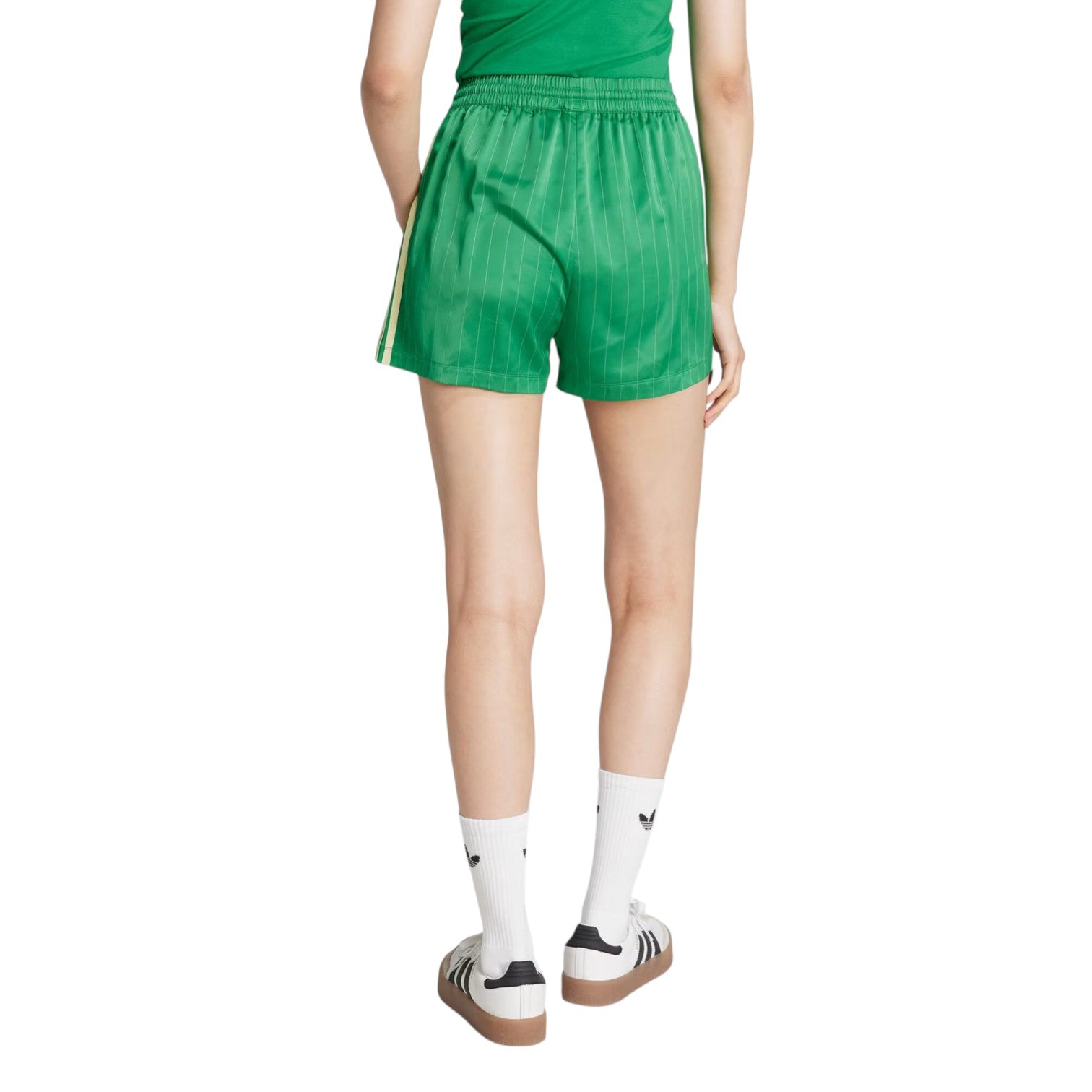 (WMNS) adidas Pinstripe Satin Shorts Asia Sizing 'Green' KD2284