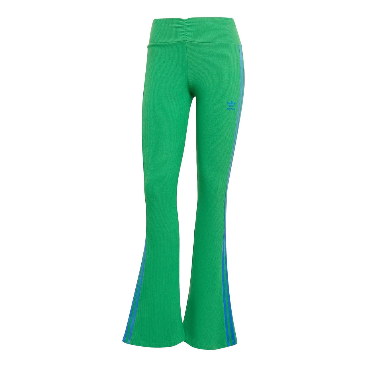 (WMNS) adidas Originals Rib Flared Leggings Asia Sizing 'Green' JG8046