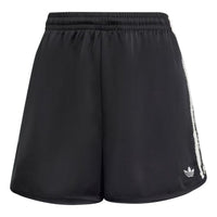 (WMNS) adidas Satin Shorts Ruffle 3-Stripes 'Black' KC8816