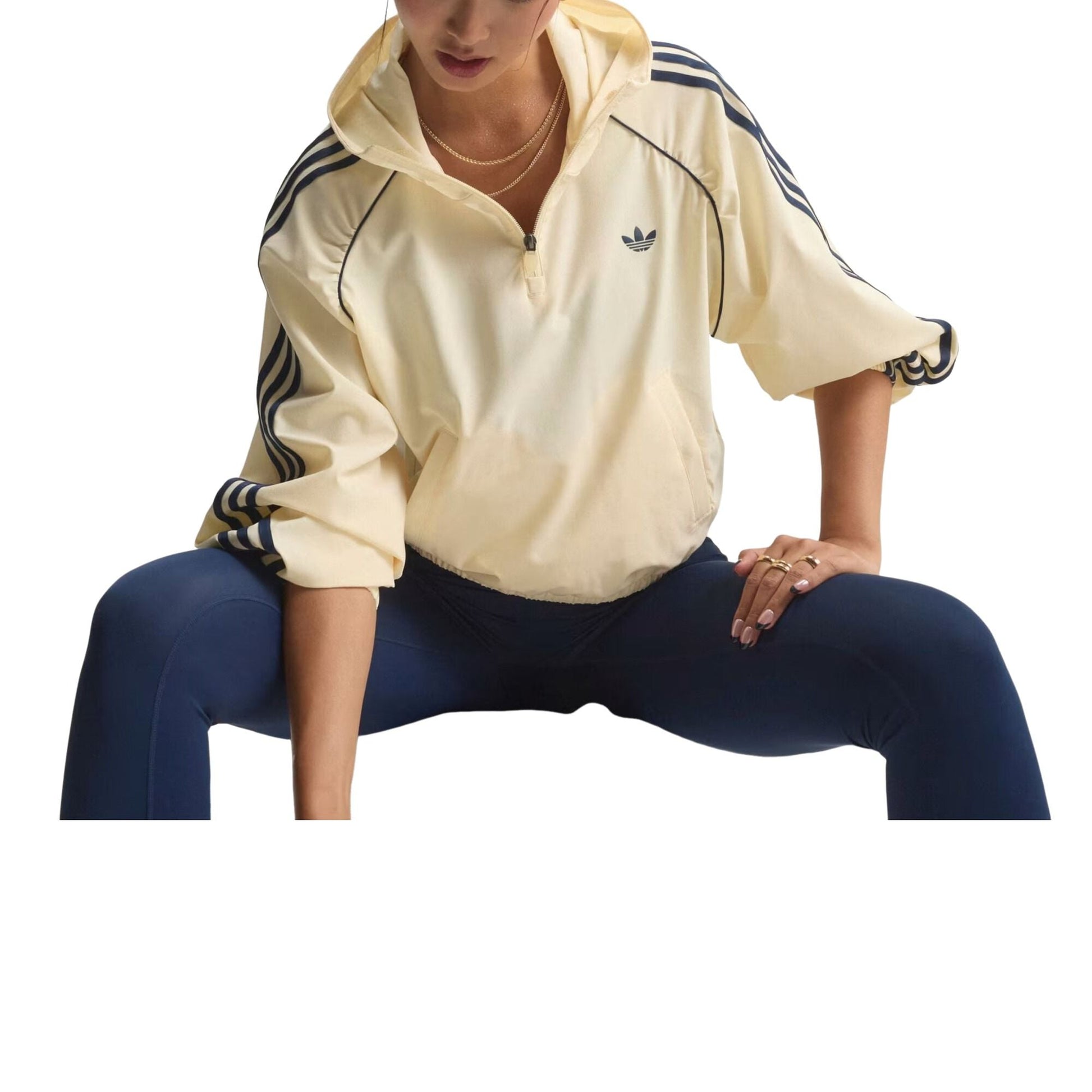 (WMNS) adidas Sport Coverup Asia Sizing 'Warm Vanilla' KT7083