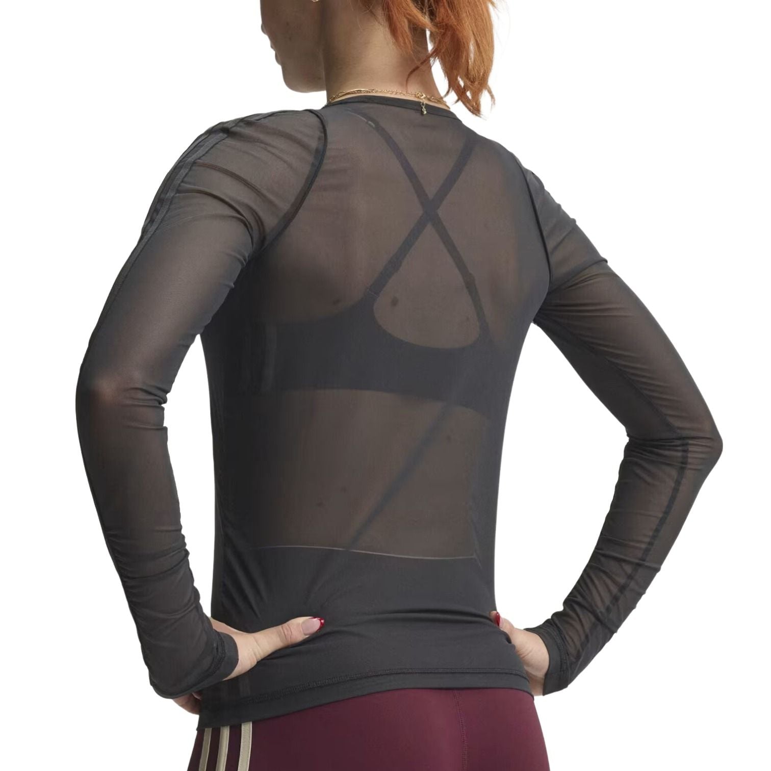 (WMNS) adidas Sport Longsleeve Shirt Asia Sizing 'Black' KT7080