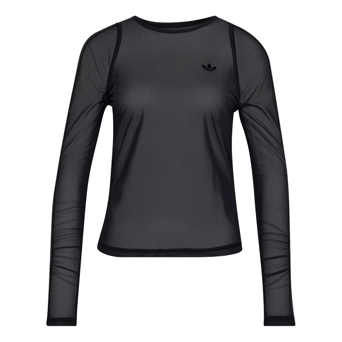 (WMNS) adidas Sport Longsleeve Shirt Asia Sizing 'Black' KT7080