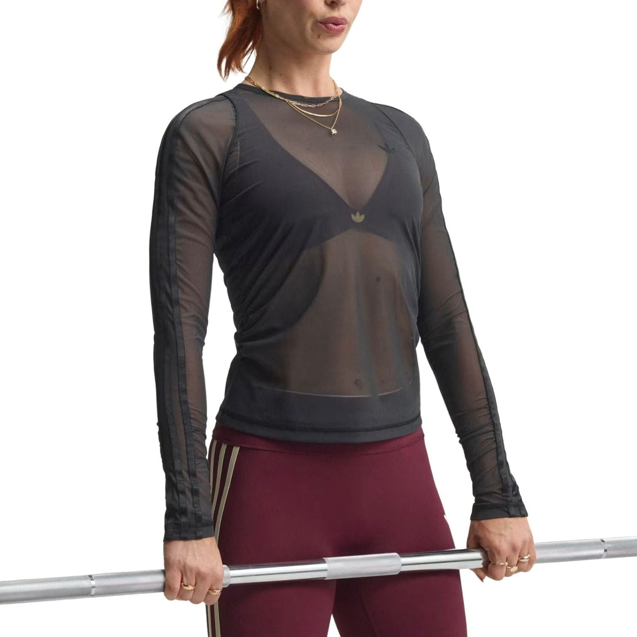 (WMNS) adidas Sport Longsleeve Shirt Asia Sizing 'Black' KT7080