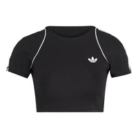(WMNS) adidas Sport Superstar Bra T-Shirt Asia Sizing 'Black' KT6950