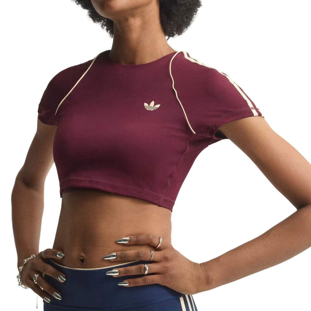 (WMNS) adidas Sport Superstar Bra T-Shirt Asia Sizing 'Maroon' KW3561