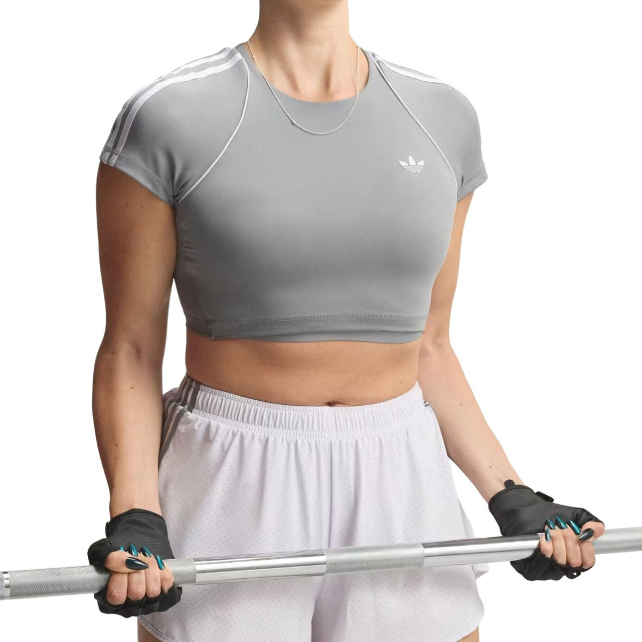 (WMNS) adidas Sport Superstar Bra T-Shirt Asia Sizing 'Grey Three' KT6948