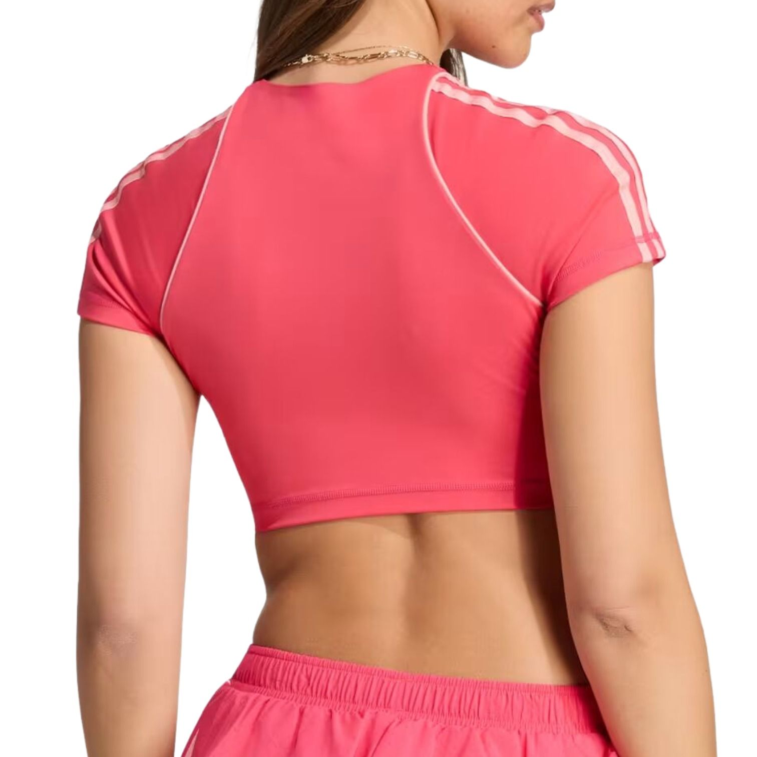 (WMNS) adidas Sport Superstar Bra T-Shirt Asia Sizing 'Power Pink' KT6947