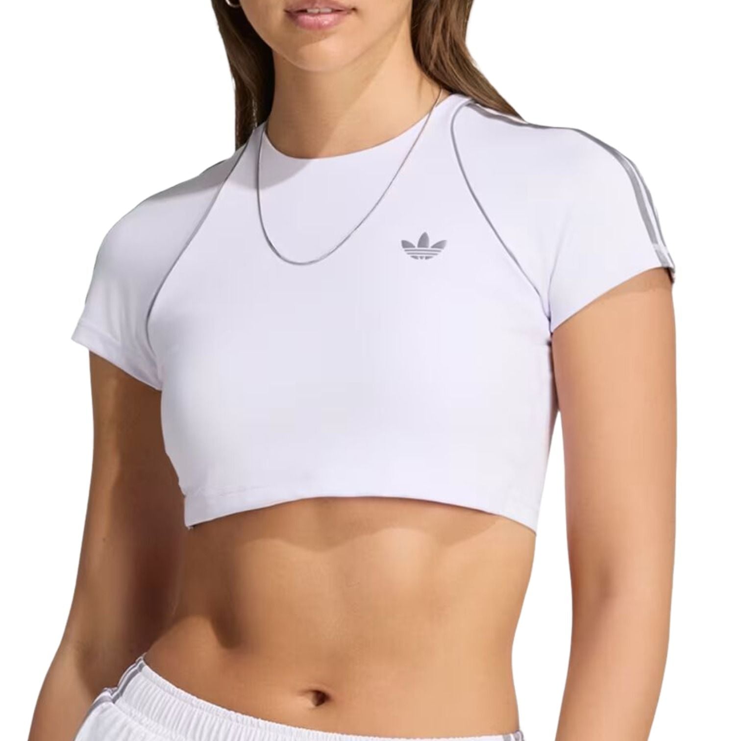 (WMNS) adidas Sport Superstar Bra T-Shirt Asia Sizing 'Frozen Purple' KW5795