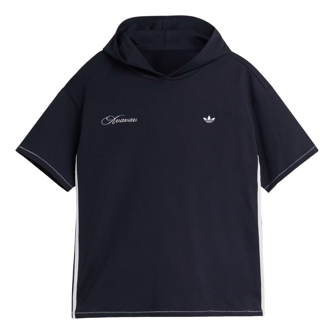 (WMNS) adidas x Avavav Hooded T-shirt 'Black' KG9025