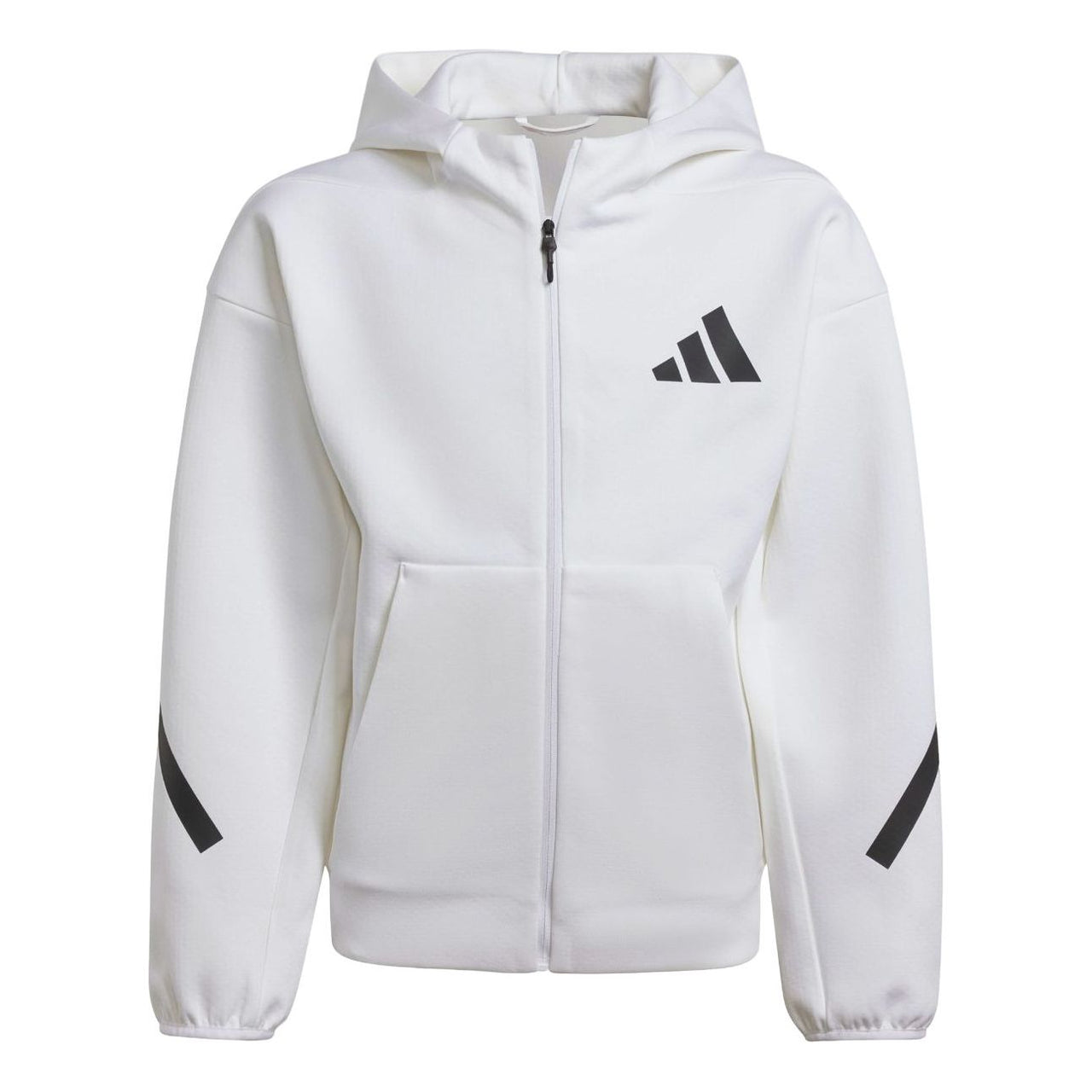(GS) adidas Z.N.E. Full-Zip Hooded Track Jacket Asia Sizing 'White Black' JJ4147