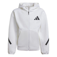 (GS) adidas Z.N.E. Full-Zip Hooded Track Jacket Asia Sizing 'White Black' JJ4147