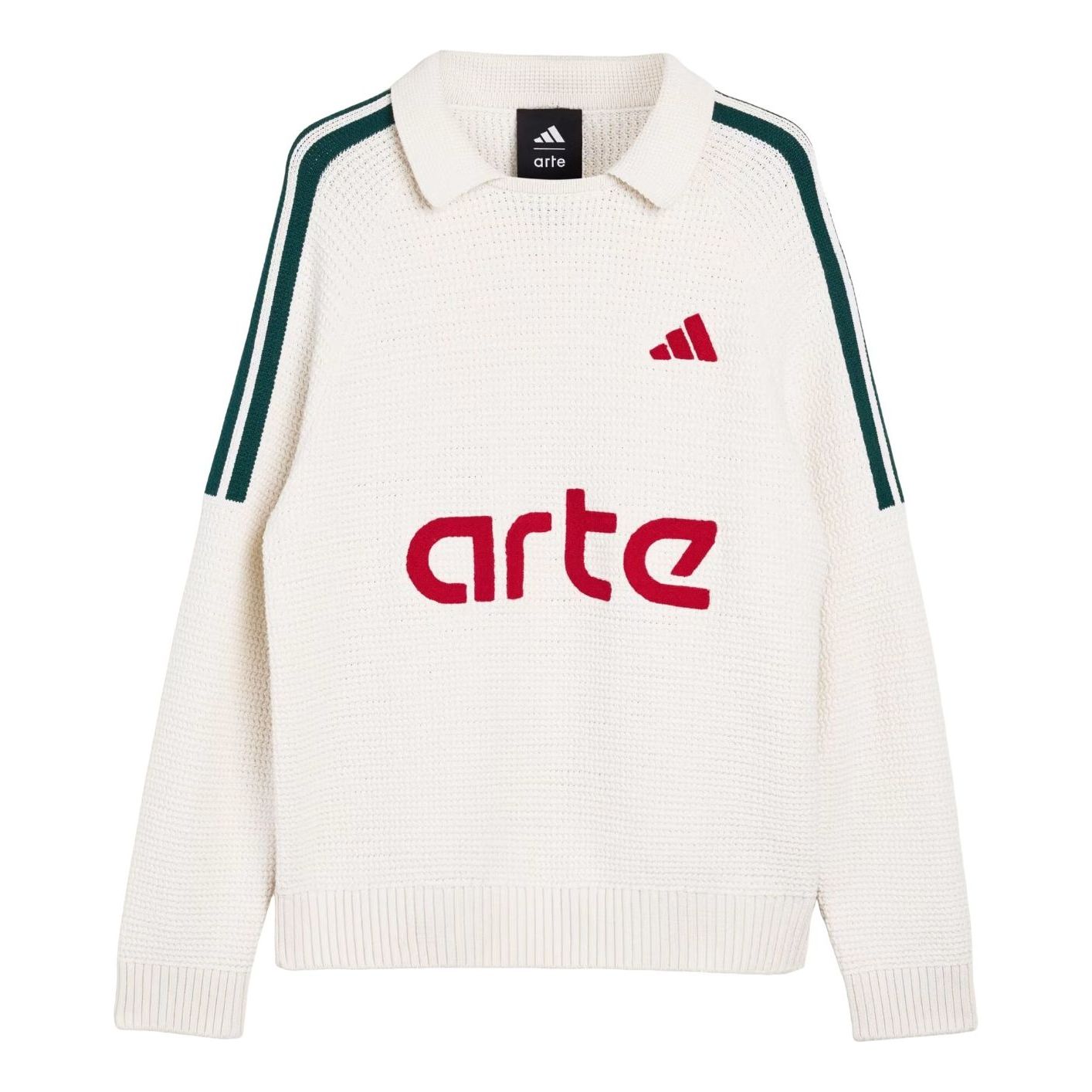 adidas x Arte Antwerp Knitted Long Sleeve Jersey 'White Collegiate Green' KD9334