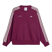 (WMNS) adidas x Sporty & Rich Sweatshirt Asia Sizing 'Maroon' JN5321