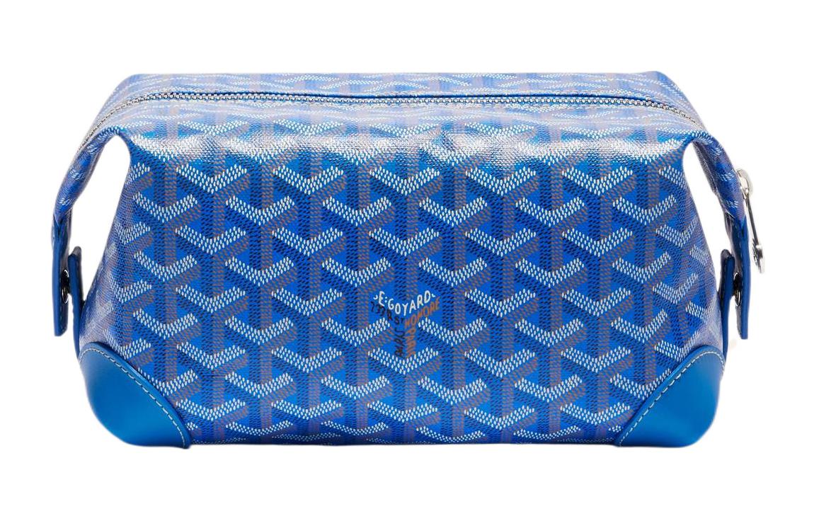 GOYARD Canvas With Calfskin Travel Bags Toiletry Bags Unisex Blue
