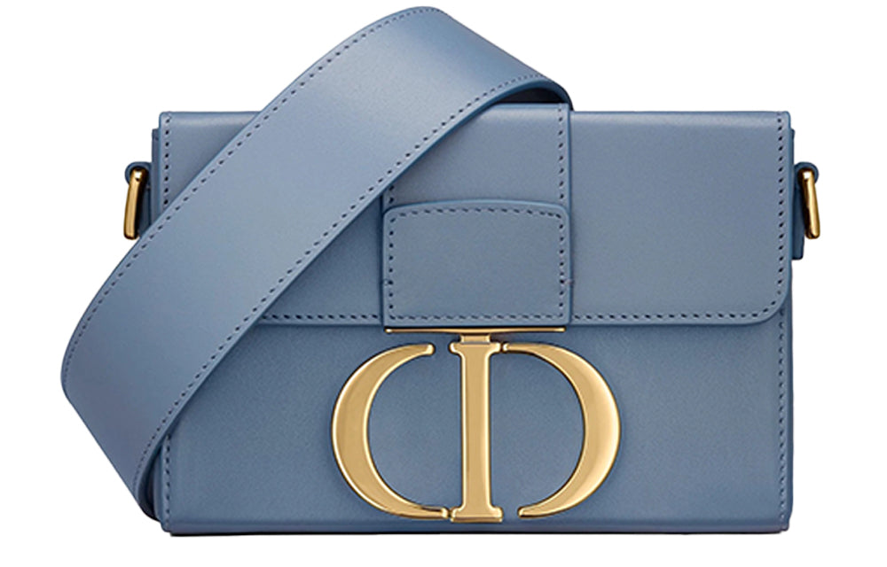 DIOR Cow Leather Handbag, Shoulder Bag, Crossbody Bag Women's Blue