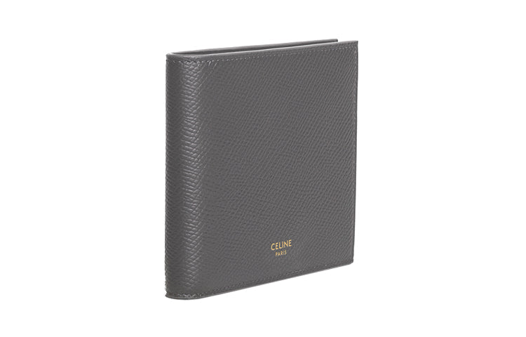 CELINE Grained Calfskin Wallet Men's Gray