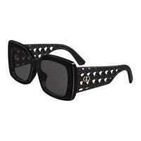 DIOR Acetate Polyamide Resin Square Sunglasses Women's Black