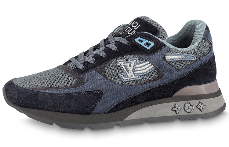 LOUIS VUITTON Run Away Abrasion Resistant Low Top Casual Shoes Men's Blue Black