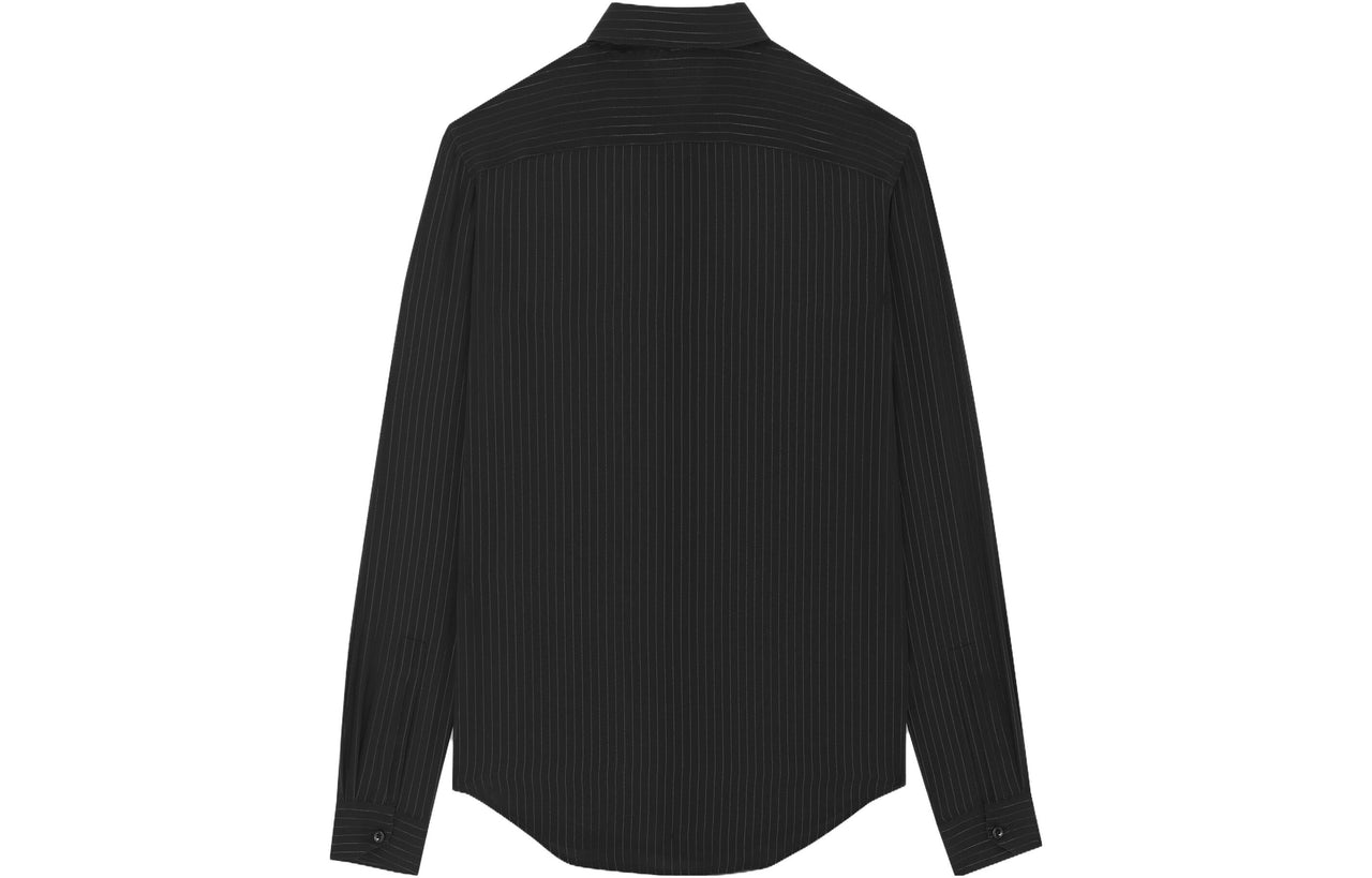 SAINT LAURENT Striped Long-Sleeved Shirt